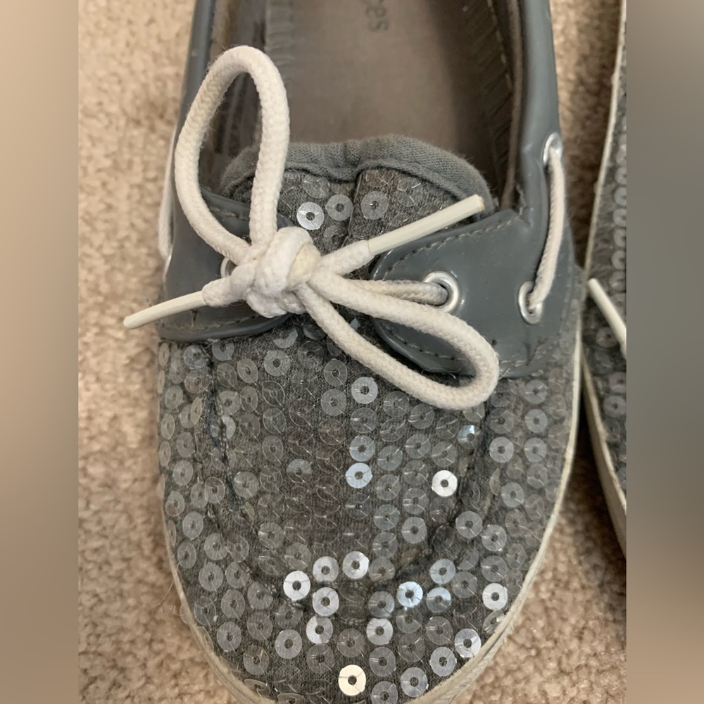 Maurices Gray Sparkly Boat Shoe